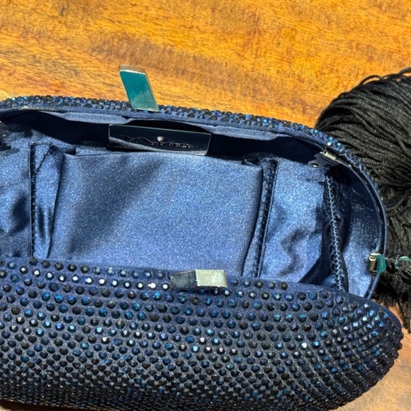 Nina Evening Bag - Dark Blue with Sequins - Picture 6 of 7